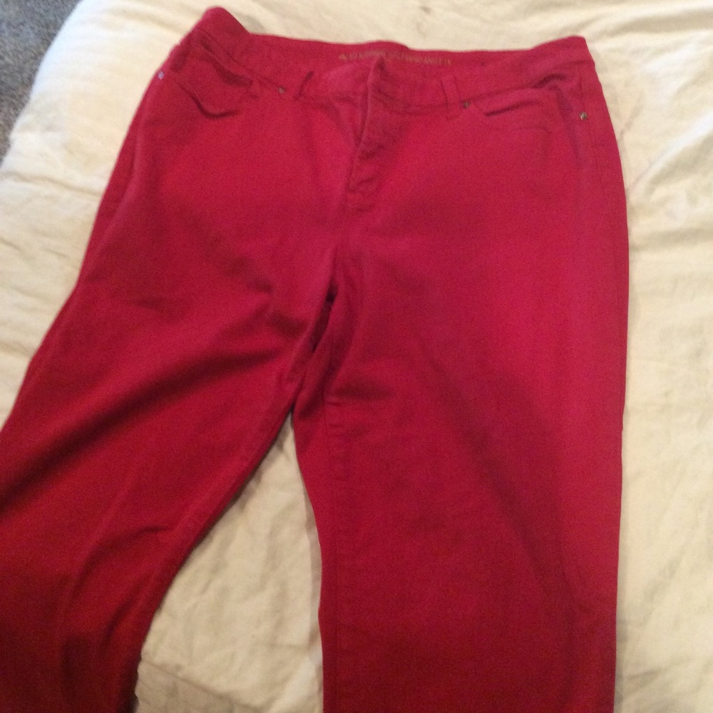 Red jeans